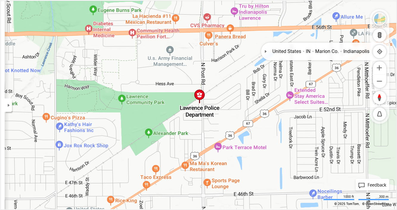 Lawrence Police Department Map - Frame 2